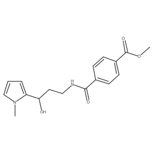 methyl 4-((3-hydroxy-3-(1-methyl-1H-pyrrol-2-yl)propyl)carbamoyl)benzoate Structure