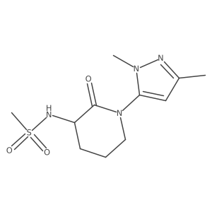 N-[1-(1,3-dimethyl-1H-pyrazol-5-yl)-2-oxopiperidin-3-yl]methanesulfonamide Structure