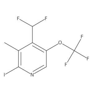 4-(Difluoromethyl)-2-iodo-3-methyl-5-(trifluoromethoxy)pyridine结构式