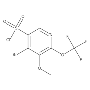 4-Bromo-3-methoxy-2-(trifluoromethoxy)pyridine-5-sulfonyl chloride结构式