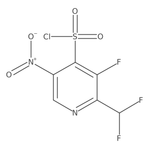 2-(Difluoromethyl)-3-fluoro-5-nitropyridine-4-sulfonyl chloride Structure