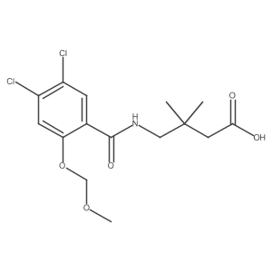 4-[[4,5-Dichloro-2-(methoxymethoxy)benzoyl]amino]-3,3-dimethylbutanoic acid结构式