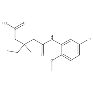 5-[(5-Chloro-2-methoxyphenyl)amino]-3-ethyl-3-methyl-5-oxopentanoic acid结构式