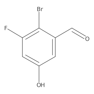 2-Bromo-3-fluoro-5-hydroxybenzaldehyde Structure