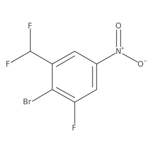 2-Bromo-1-(difluoromethyl)-3-fluoro-5-nitrobenzene结构式