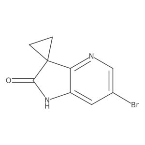 6'-Bromospiro[cyclopropane-1,3'-pyrrolo[3,2-b]pyridin]-2'(1'H)-one结构式
