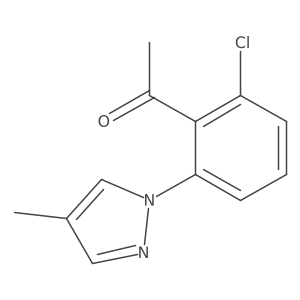 1-[2-chloro-6-(4-methyl-1H-pyrazol-1-yl)phenyl]ethan-1-one Structure