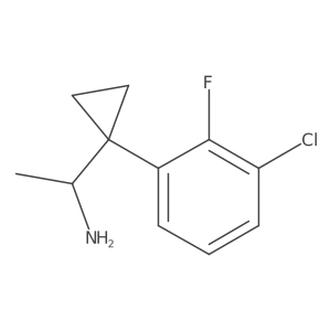 1-[1-(3-Chloro-2-fluorophenyl)cyclopropyl]ethan-1-amine Structure
