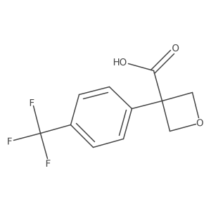 3-(4-(Trifluoromethyl)phenyl)oxetane-3-carboxylic acid结构式