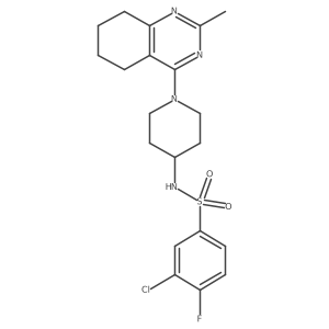 3-chloro-4-fluoro-N-(1-(2-methyl-5,6,7,8-tetrahydroquinazolin-4-yl)piperidin-4-yl)benzenesulfonamide Structure