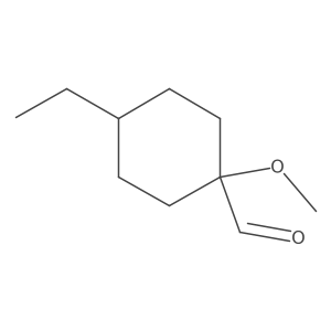 4-Ethyl-1-methoxycyclohexane-1-carbaldehyde Structure
