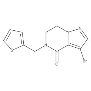 3-Bromo-5-(thiophen-2-ylmethyl)-6,7-dihydropyrazolo[1,5-a]pyrazin-4(5H)-one Structure