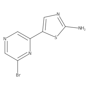 5-(6-bromopyrazin-2-yl)thiazol-2-amine结构式