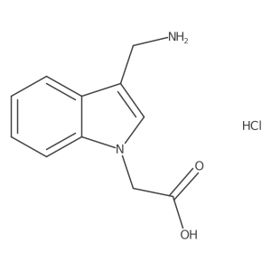 (3-Aminomethyl-indol-1-yl)acetic acid hydrochloride Structure