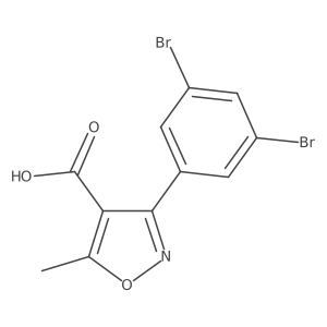 3-(3,5-Dibromophenyl)-5-methylisoxazole-4-carboxylic Acid Structure