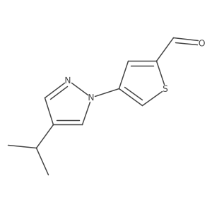 4-[4-(propan-2-yl)-1H-pyrazol-1-yl]thiophene-2-carbaldehyde Structure