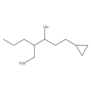 4-(Aminomethyl)-1-cyclopropylheptan-3-ol Structure