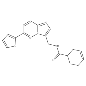 N-((6-(thiophen-2-yl)-[1,2,4]triazolo[4,3-b]pyridazin-3-yl)methyl)cyclohex-3-enecarboxamide Structure