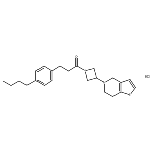 1-(3-(6,7-dihydrothieno[3,2-c]pyridin-5(4H)-yl)azetidin-1-yl)-3-(4-propoxyphenyl)propan-1-one hydrochloride结构式