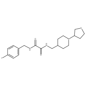 N1-(4-fluorobenzyl)-N2-((1-(tetrahydrothiophen-3-yl)piperidin-4-yl)methyl)oxalamide Structure