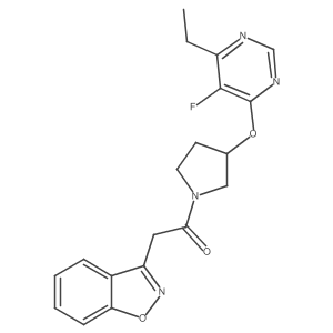 2-(Benzo[d]isoxazol-3-yl)-1-(3-((6-ethyl-5-fluoropyrimidin-4-yl)oxy)pyrrolidin-1-yl)ethanone结构式