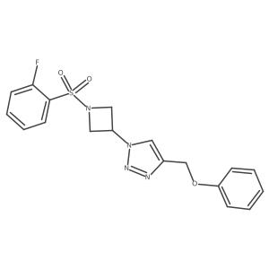 1-(1-((2-fluorophenyl)sulfonyl)azetidin-3-yl)-4-(phenoxymethyl)-1H-1,2,3-triazole Structure