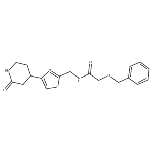 N-[[3-(2-oxopiperidin-4-yl)-1,2,4-oxadiazol-5-yl]methyl]-2-phenylmethoxyacetamide结构式