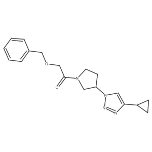 2-(benzyloxy)-1-(3-(4-cyclopropyl-1H-1,2,3-triazol-1-yl)pyrrolidin-1-yl)ethanone Structure