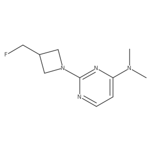 2-[3-(fluoromethyl)azetidin-1-yl]-N,N-dimethylpyrimidin-4-amine结构式