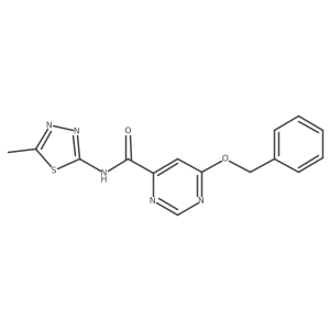 6-(benzyloxy)-N-(5-methyl-1,3,4-thiadiazol-2-yl)pyrimidine-4-carboxamide结构式