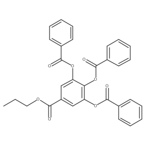 Propyl 3,4,5-tribenzoyloxybenzoate Structure