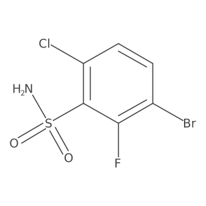 3-Bromo-6-chloro-2-fluorobenzene-1-sulfonamide结构式