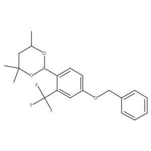 2-[4-Benzyloxy-2-(trifluoromethyl)phenyl]-4,4,6-trimethyl-1,3,2-dioxaborinane Structure