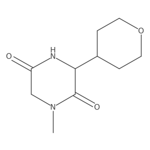 1-methyl-3-(tetrahydro-2H-pyran-4-yl)piperazine-2,5-dione结构式