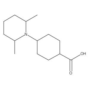 4-(2,6-Dimethylpiperidin-1-yl)cyclohexane-1-carboxylic acid结构式