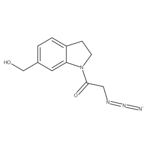 2-Azido-1-(6-(hydroxymethyl)indolin-1-yl)ethan-1-one Structure