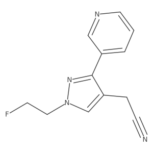 2-(1-(2-fluoroethyl)-3-(pyridin-3-yl)-1H-pyrazol-4-yl)acetonitrile结构式