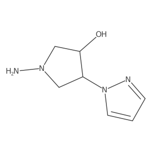 1-amino-4-(1H-pyrazol-1-yl)pyrrolidin-3-ol结构式