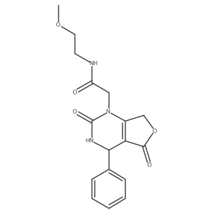 2-(2,5-dioxo-4-phenyl-3,4,5,7-tetrahydrofuro[3,4-d]pyrimidin-1(2H)-yl)-N-(2-methoxyethyl)acetamide Structure