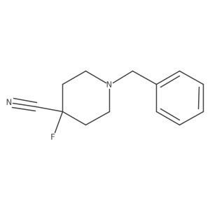 1-Benzyl-4-fluoropiperidine-4-carbonitrile Structure