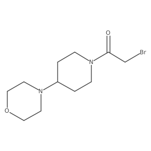 2-Bromo-1-[4-(4-morpholinyl)-1-piperidinyl]ethanone结构式