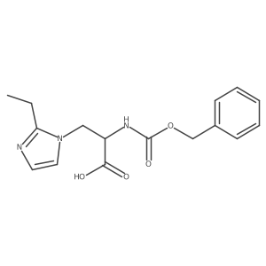 2-{[(benzyloxy)carbonyl]amino}-3-(2-ethyl-1H-imidazol-1-yl)propanoic acid Structure