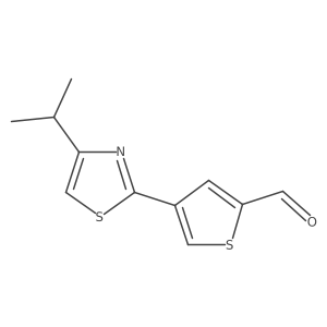 4-[4-(Propan-2-yl)-1,3-thiazol-2-yl]thiophene-2-carbaldehyde Structure