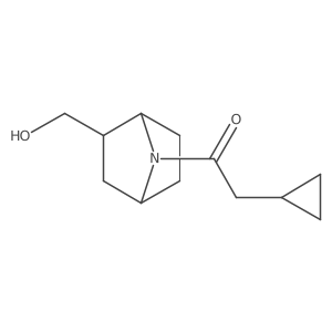 2-Cyclopropyl-1-[2-(hydroxymethyl)-7-azabicyclo[2.2.1]heptan-7-yl]ethan-1-one结构式
