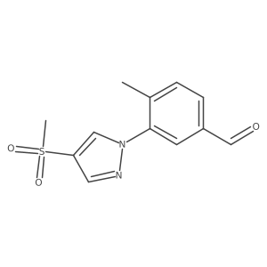 3-(4-methanesulfonyl-1H-pyrazol-1-yl)-4-methylbenzaldehyde Structure