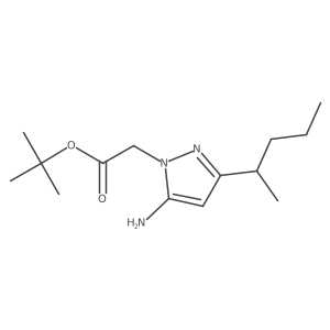 tert-butyl 2-[5-amino-3-(pentan-2-yl)-1H-pyrazol-1-yl]acetate结构式