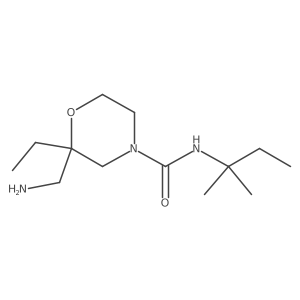 2-(aminomethyl)-2-ethyl-N-(2-methylbutan-2-yl)morpholine-4-carboxamide Structure