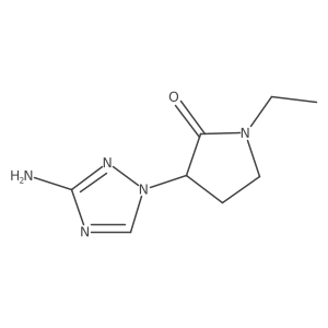 3-(3-amino-1H-1,2,4-triazol-1-yl)-1-ethylpyrrolidin-2-one Structure