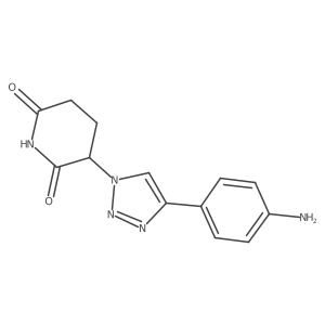3-[4-(4-aminophenyl)-1H-1,2,3-triazol-1-yl]piperidine-2,6-dione结构式