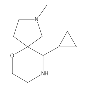 10-Cyclopropyl-2-methyl-6-oxa-2,9-diazaspiro[4.5]decane结构式